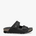 Saulo sandalias de piel con forro interior de piel. negro