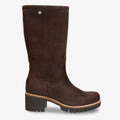 Patricia botas de piel con forro interior de pelo. marron