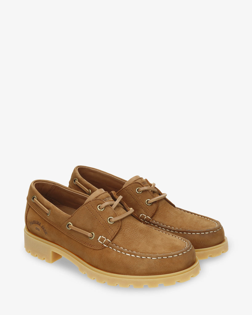 Boat náutico de piel con forro interior de piel. cuero