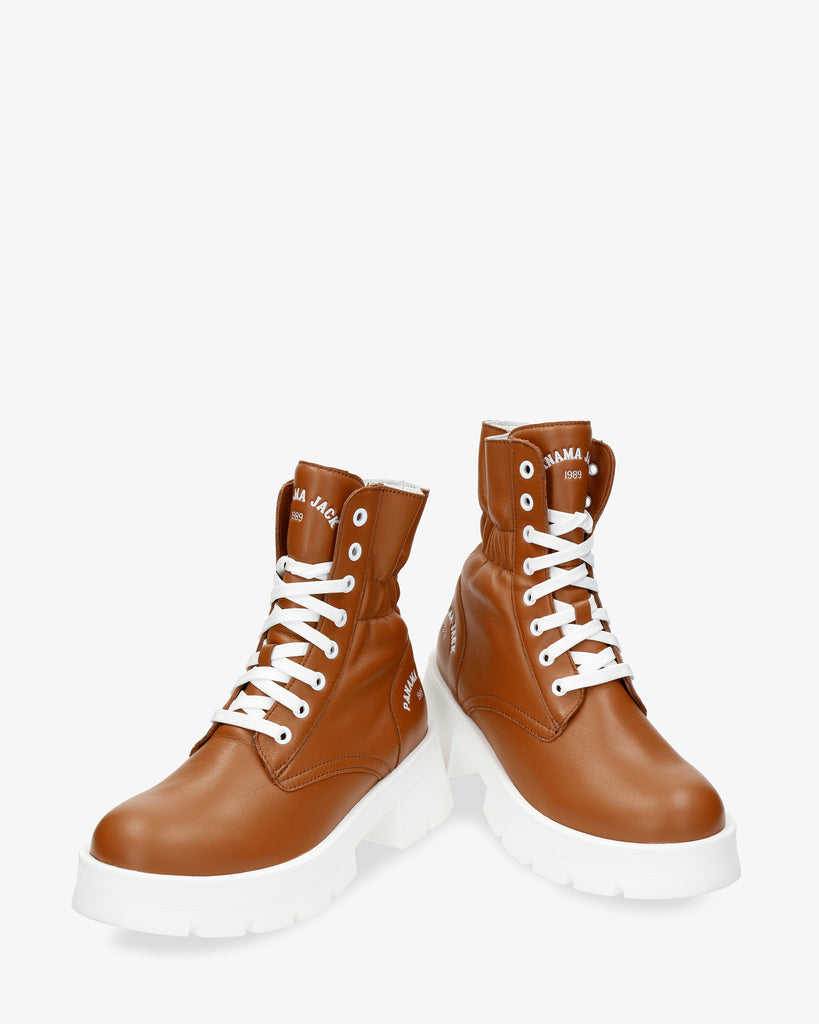 Clementine botas de piel con forro interior de piel. cuero