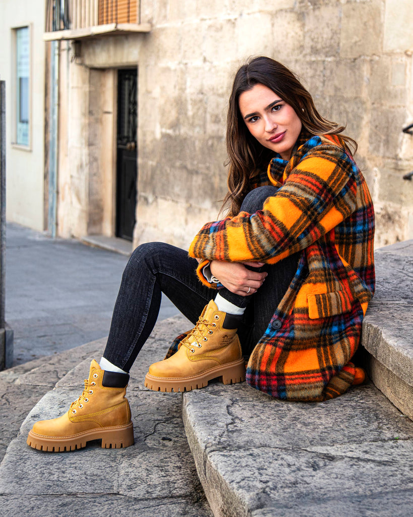 Cleo botas de piel con forro interior de piel. vintage