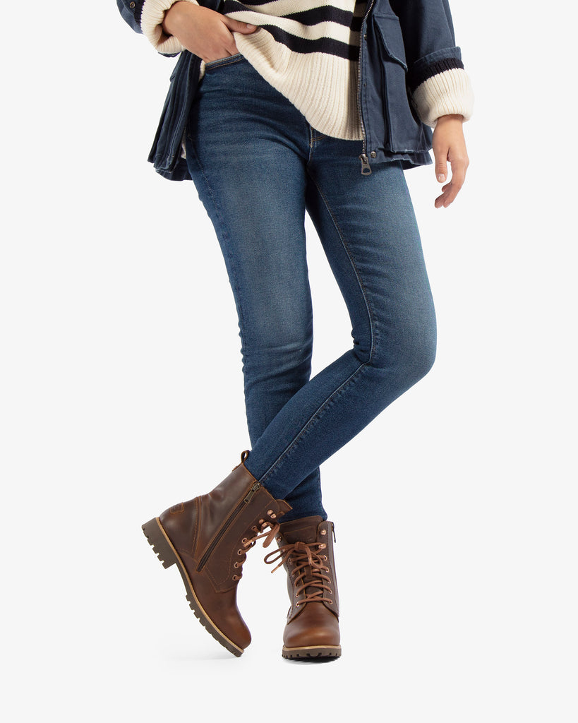 Fara Igloo Trav botas de piel con forro interior de pelo natural. cuero