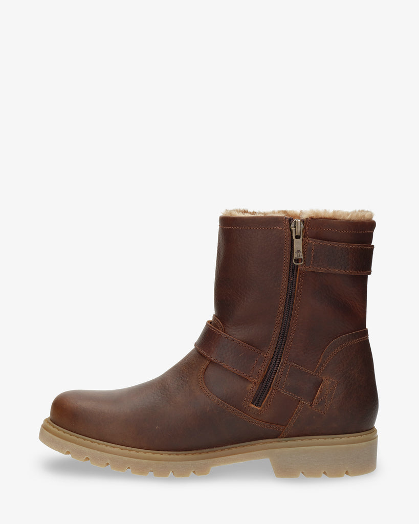 Faust botas de piel con forro interior de pelo. cuero