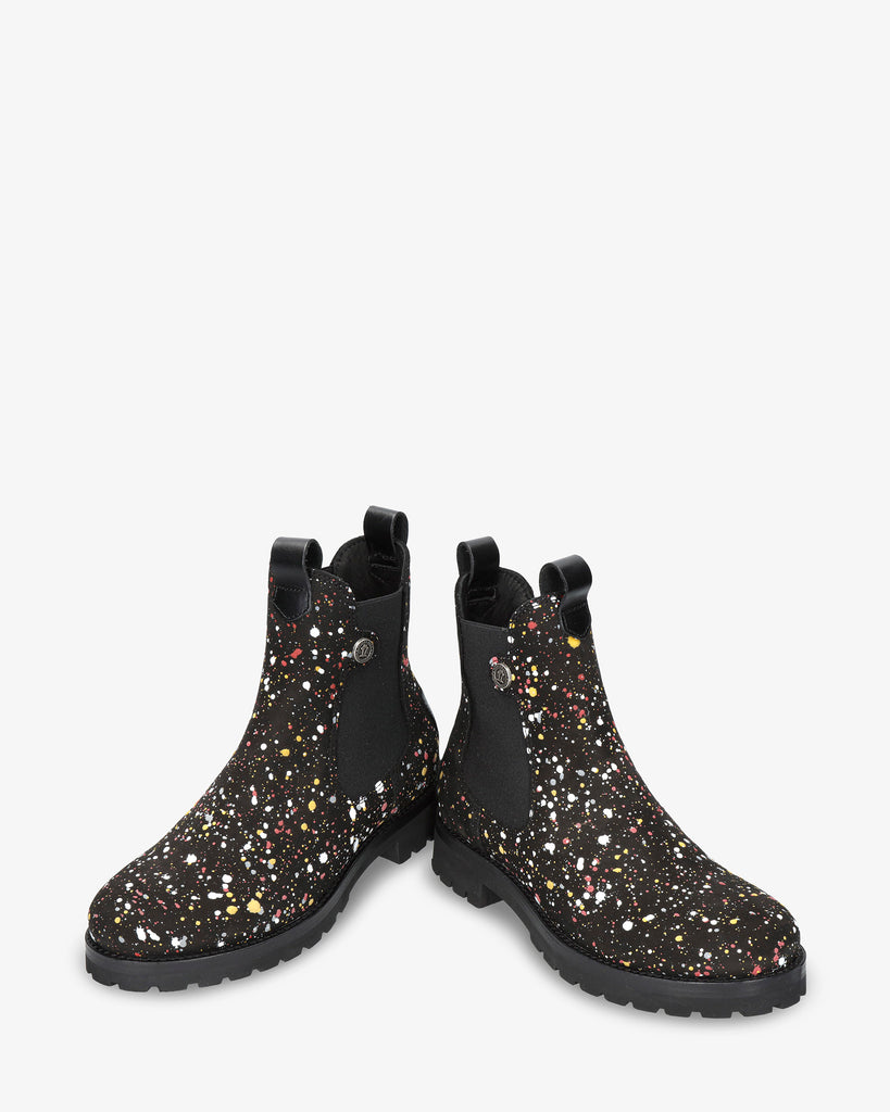 Francesca Ink botas de piel con forro interior de piel. negro