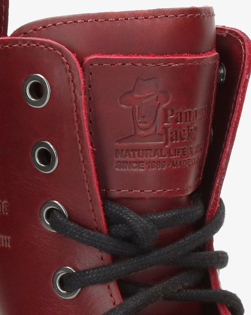 Frisia botas de piel con forro interior de piel. rojo