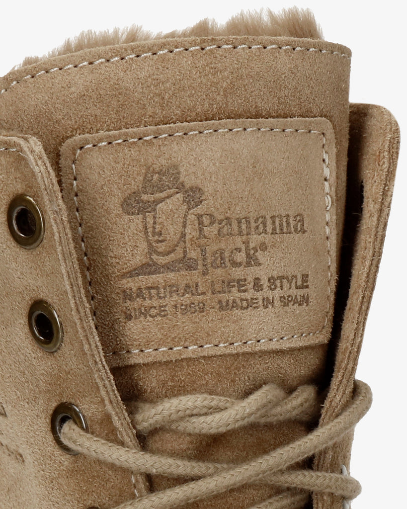 Frisia botas de piel con forro interior de pelo. taupe