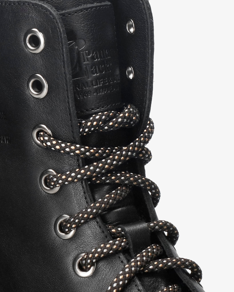 Frisia Igloo botas de piel con forro interior de pelo natural. negro