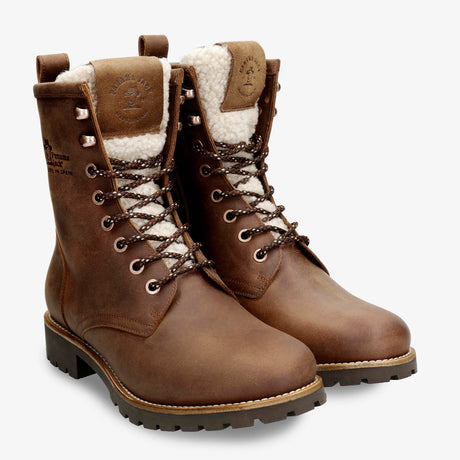 Ibi botas de piel con forro interior de pelo. cuero
