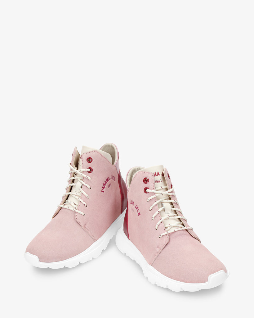 Jayla sneakers de piel con forro interior de piel. rosa