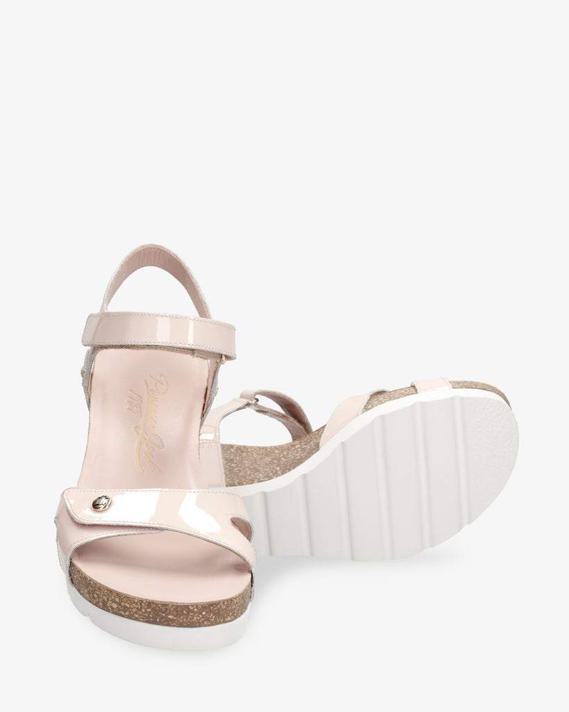 Julia sandalias de piel con forro interior de piel. rosa