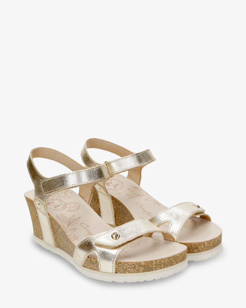 Julia Shine sandalias de piel con forro interior de piel. oro