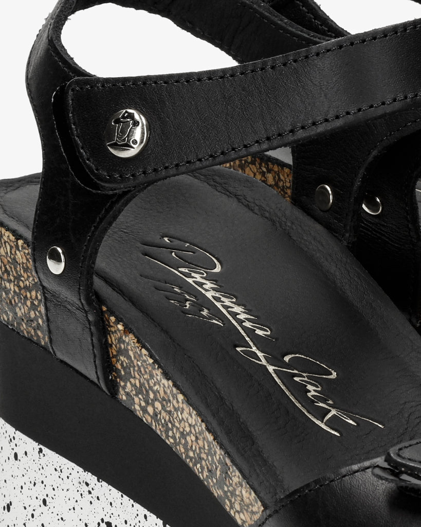 Nica Sport sandalias de piel con forro interior de piel. negro