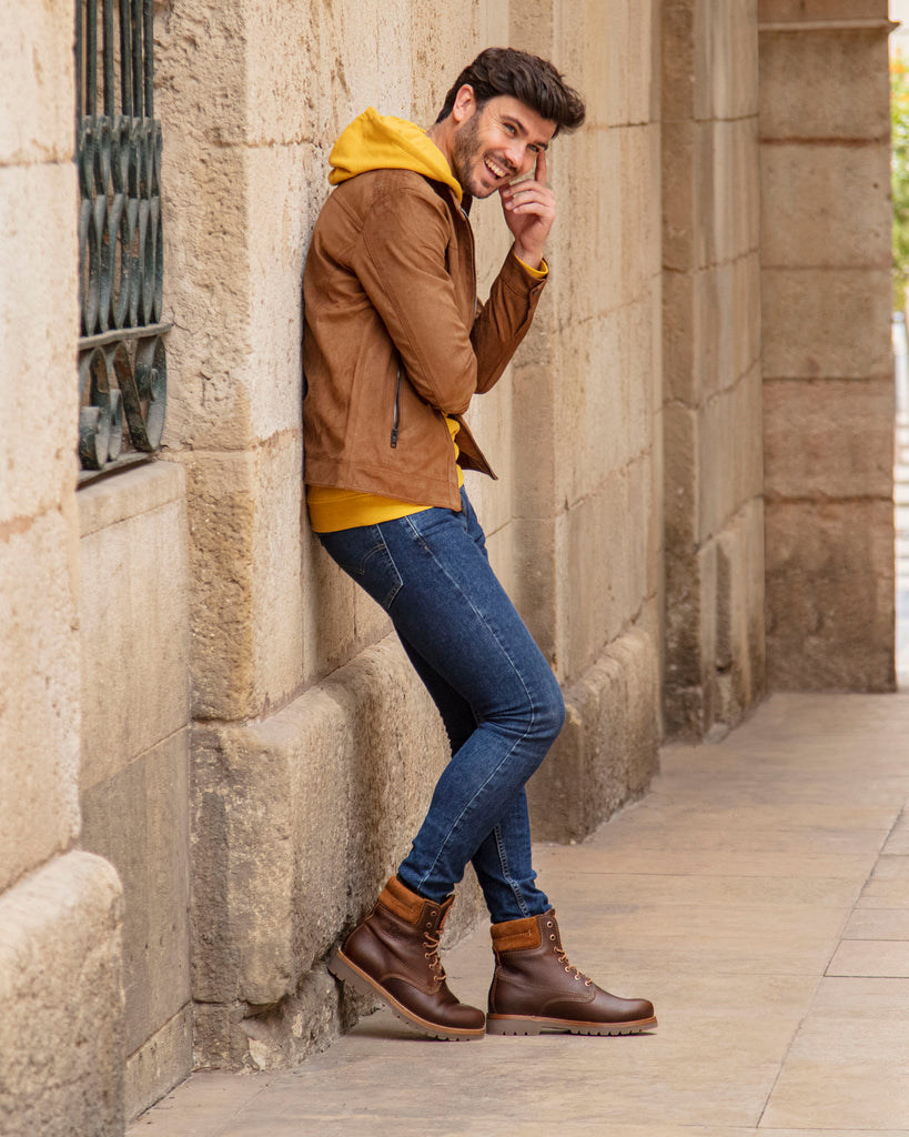 Panama 03 Igloo botas de piel con forro interior de pelo natural. cuero