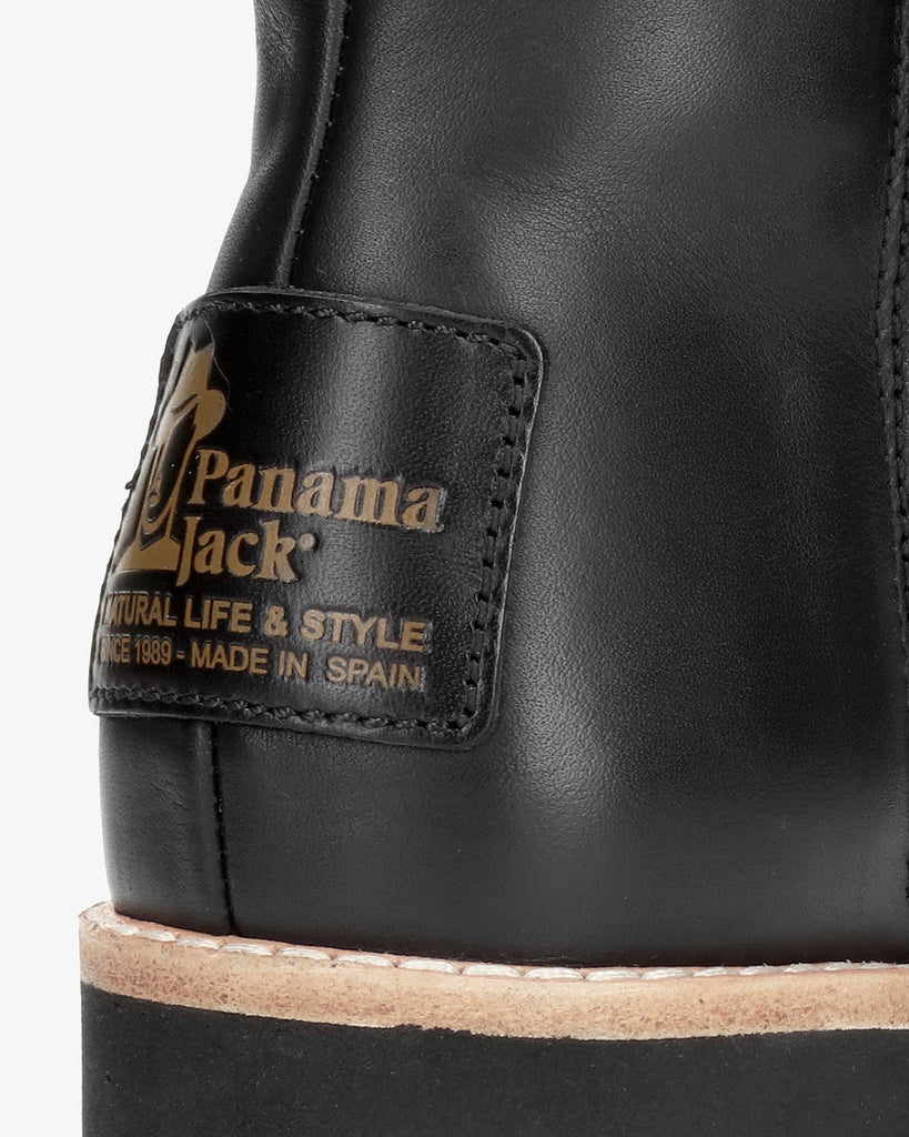 Pauline Trav botines de piel con forro interior de pelo. negro