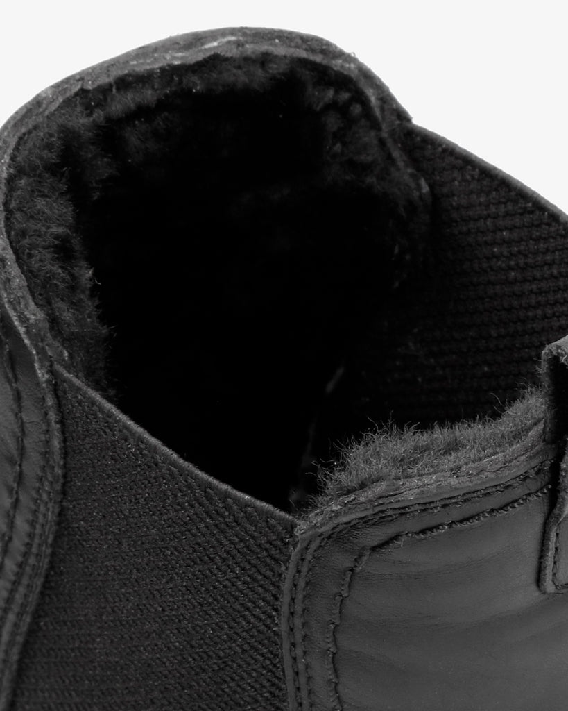 Pia Igloo Trav botines de piel con forro interior de pelo natural. negro