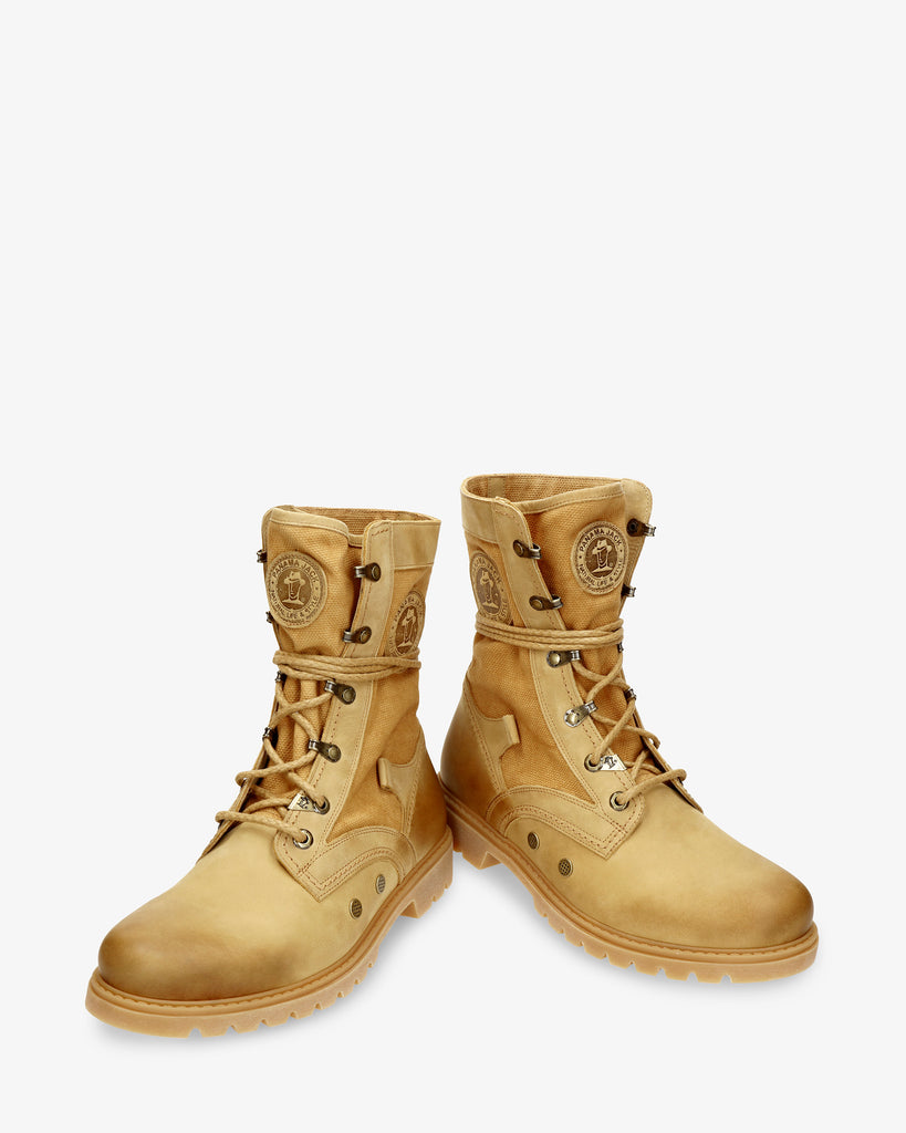 Route Boot botas de piel con forro interior de tejido. vintage