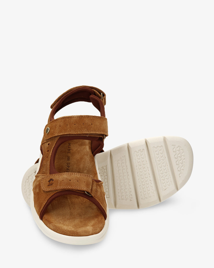 Salton sandalias de piel con forro interior de lycra. camel
