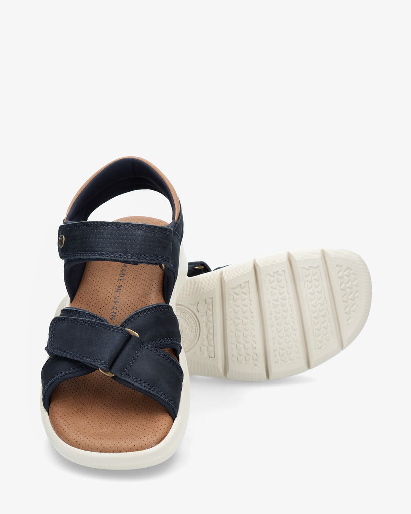 Sanders Navy sandalias de piel con forro interior de lycra. marino
