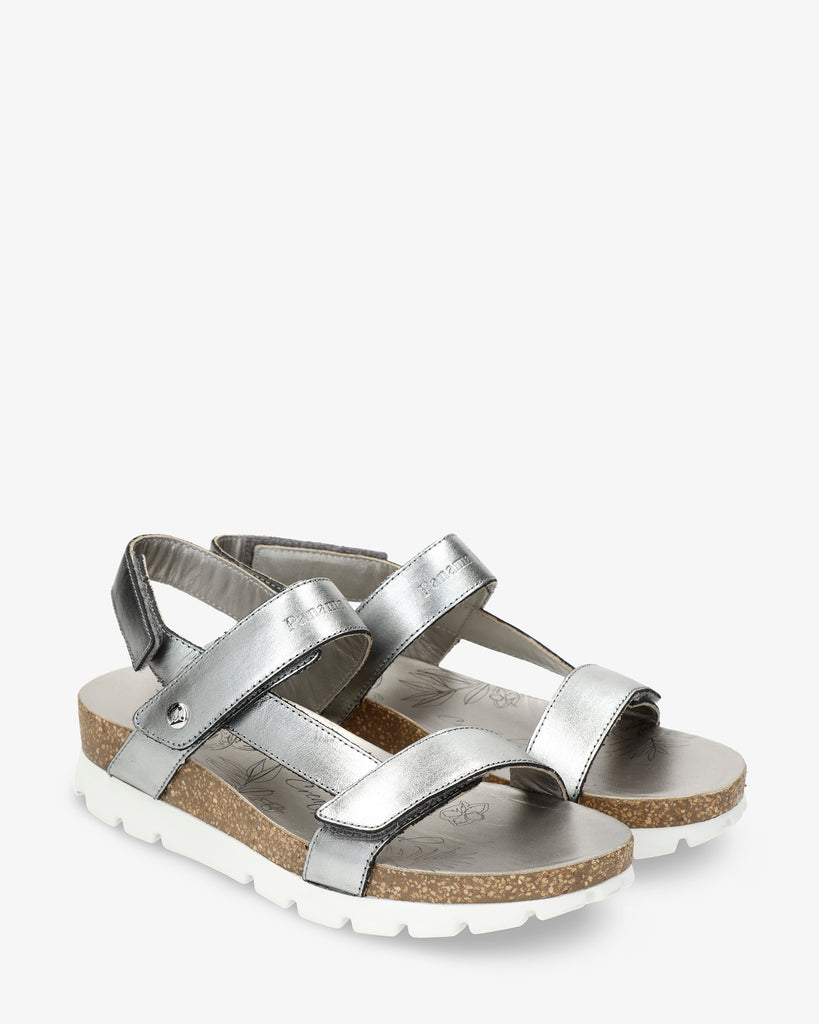 Selma Shine sandalias de piel con forro interior de piel. antracita