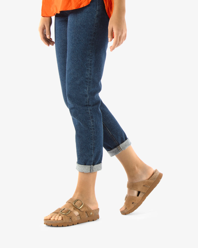 Shirley sandalias de piel con forro interior de piel. cuero