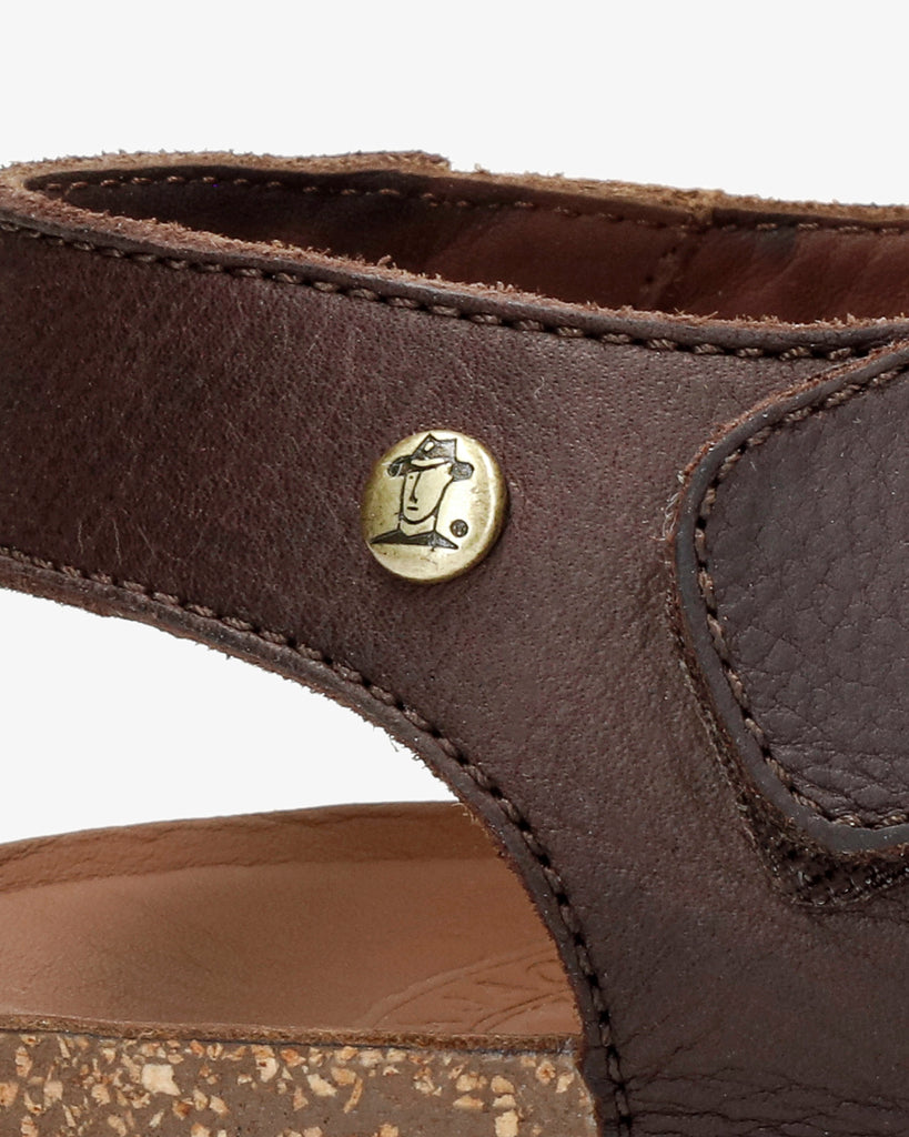 Stanley sandalias de piel con forro interior de piel. marron