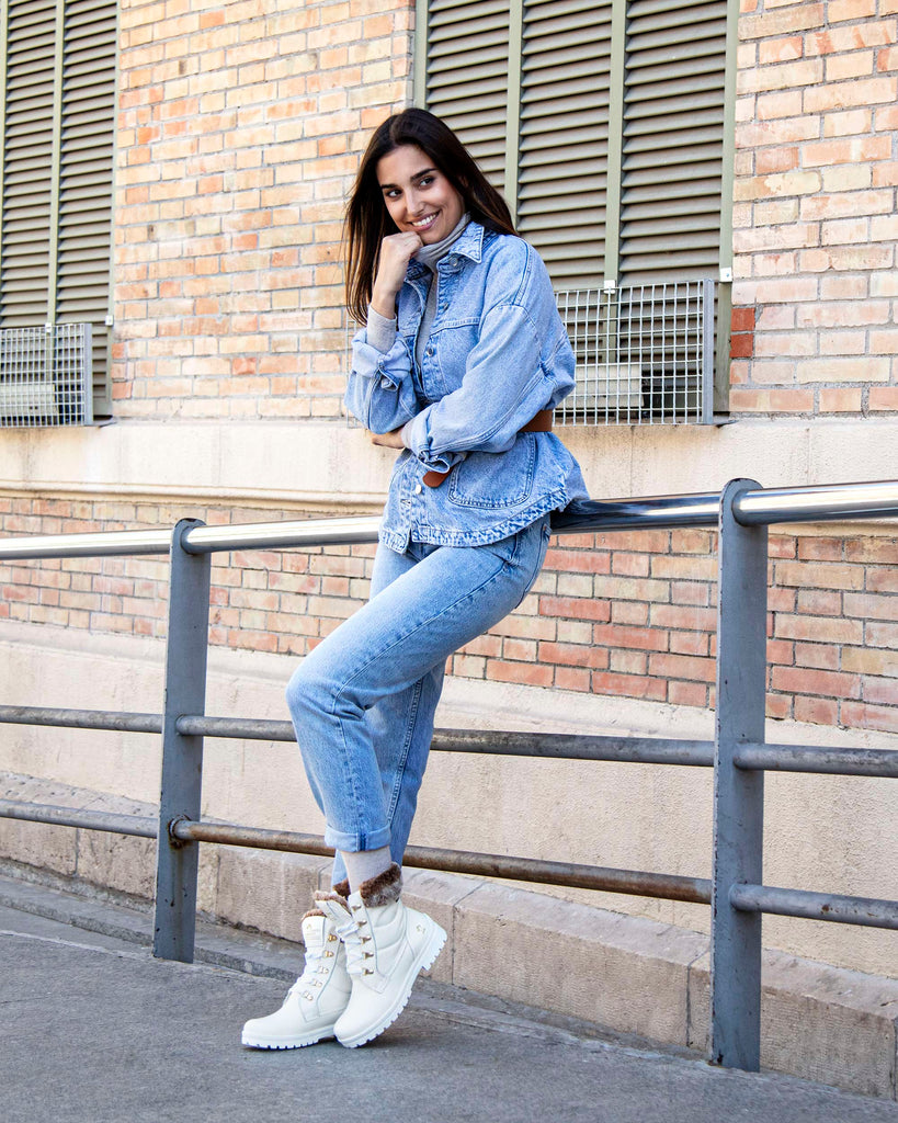 Tuscani Gtx botas de piel con forro interior de gore-tex®. blanco